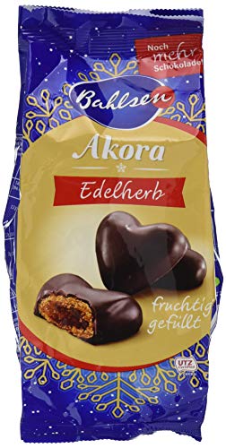 Bahlsen Akora Edelherb – leckere Lebkuchenherzen mit Fruchtfüllung 150 g von Bahlsen