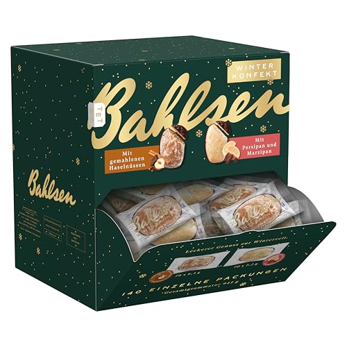 Bahlsen Winterkonfekt, 948 g, feinstes Winterkonfekt in 2 Sorten à 70 Stück, Thekenaufsteller mit 140 Stück einzeln verpackt von Bahlsen