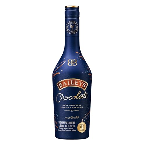 Baileys Chocolate, Original Irish Cream mit Belgischer Schokolade, Cremiger Schokoladenlikör, Liqueur mit Schokoladengeschmack, Perfekt für Cocktails und Desserts, 15,7% Vol, 500ml Einzelflasche von Baileys