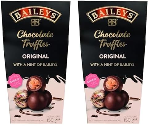 Baileys Chocolate Truffles | 1 x 150 g | einzeln verpackte Pralinen | Pralinen Geschenk | gefüllt mit Likör (Packung mit 2) von Baileys