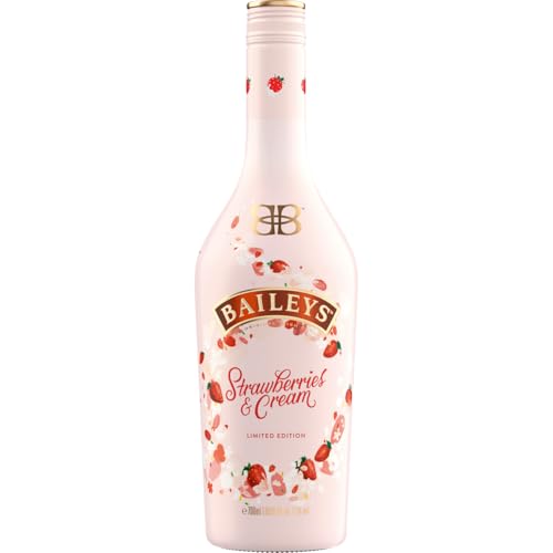 Baileys Strawberries & Cream | Original Irish Whiskey Cream Likör | Limitierte Edition | köstlicher Erdbeergeschmack | 17% vol | 700ml Einzelflasche | von Baileys