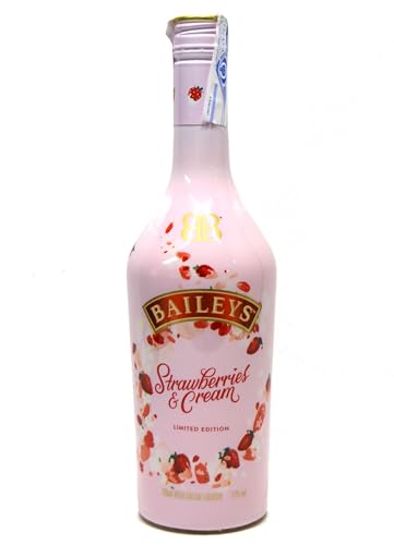 Baileys Strawberries & Cream | Original Irish Whiskey Cream Likör | Limitierte Edition | köstlicher Erdbeergeschmack | 17% vol | 700ml Einzelflasche | von Baileys