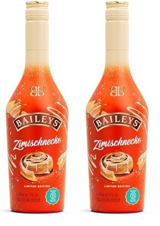 Baileys Zimtschnecke | Original Irish Cream Likör | Neue limitierte Edition | So fluffig, sooo zimmmhtig | Purer Genuß auf Eis | B-Corp zertifiziert | 17% vol | 500ml Einzelflasche (Packung mit 2) von Baileys