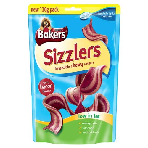 Bakers Sizzlers Tasty Bacon Flavour 120g (Packung 6) von Bakers