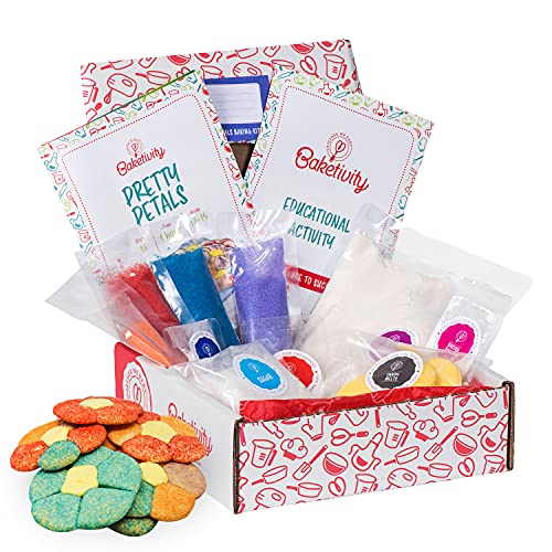 Baketivity Pretty Petals Cookie Making Kit for Kids - DIY Baking Set with Pre-Measured Ingredients - Party Supply Kit for Children Ages 6 and Up - Best Gift Idea for Boys and Girls von Baketivity