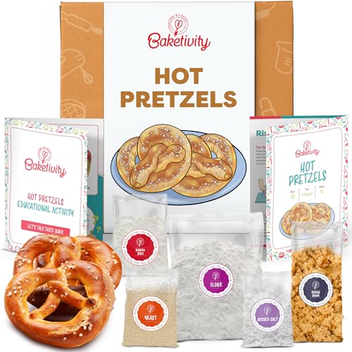 Brezel-Bastelset – Echtes Kochset für Kinder im Alter von 5–12 Jahren mit Rezept und Zutaten – Kinder-Backset für Mädchen und Jungen – tolles Geschenk für Familienbindung von Baketivity