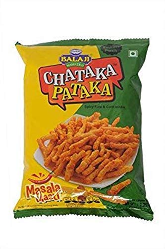 Balaji Chataka Pataka Masala Masti Maisstangen Pikant - 65g von Balaji