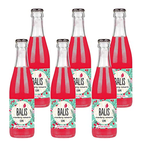 6x Balis Cosmo Cranberry Rosmarin Limonade 0,33l Cosmpolitan Limo inkl. 0,90 Euro Mehrwegpfand von Balis