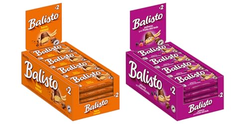 Balisto Schokoriegel | Korn & Yoberry | 2x20x35g | Schokoriegel, Vollmilchschokolade & hochwertiges Getreide | Leckerer Müsliriegel für unterwegs | Großpackung Schokolade von Balisto