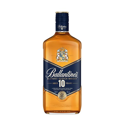 Ballantine's Blended Scotch Whisky 10 Years, Edler und klassischer Blend, Ausgewogen und reif, Whiskey mit Noten von Honig, Eiche und Vanille, 0,7 L von Ballantine's