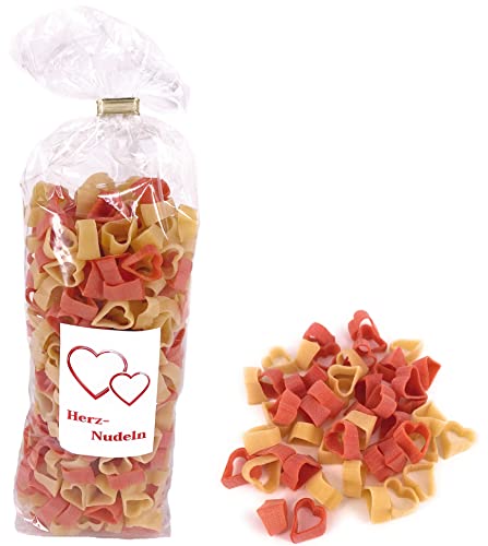 Balna Herz Nudeln Herznudeln Herzform, 250g Herzpasta Herzmotiv Pasta Hochzeit Hochzeitsnudeln Geschenk von Balna