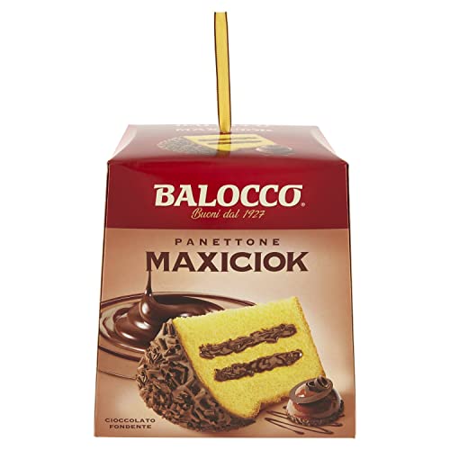 3x Balocco Panettone Maxiciok con cioccolato fondente Weihnachtssüßigkeiten mit dunkler Schokolade 800g von Balocco