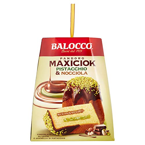 Pandoro Maxiciok Pistacchio e Nocciola 800g Balocco von Balocco