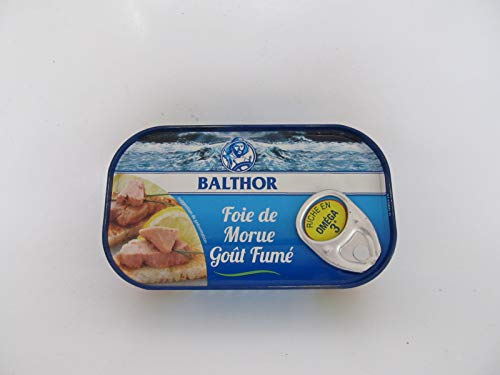 Balthor foie de morue gout fumé, Balthor geräucherte Kabeljau-Leber 121g. von Balthor