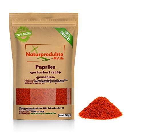 Paprika geräuchert süß (250g) Paprika rauchig Pulver 1A Spitzenqualität von BalticNatura