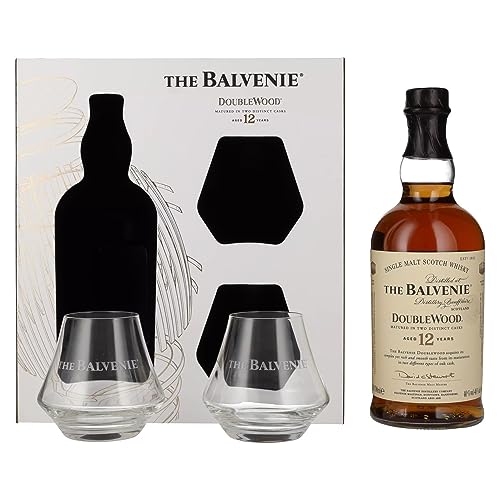Balvenie 12 Years Old Double Wood 40% Vol. 0,7l in Geschenkbox mit 2 Gläsern von THE BALVENIE