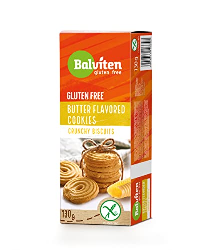 BALVITEN Glutenfreie Kekse mit Buttergeschmack, 130g, Zertifiziert, Kekse, Extra buttrig, Lecker, 12 Monate Verfallsdatum von Balviten gluten - free