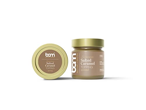 BAM Cremige Topping, 200 ml, Heiß- und Kaltzubereitung, glatt und cremig, Backen zu Hause oder Profi (Gesalzenes Karamell) von BAM