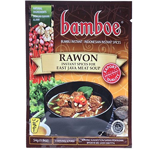 Bamboe Instant Rawon (orientalische Java-Fleischsuppe) Packung mit 3 54 Gramm von Bamboe