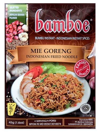 Bamboe Mie Goreng Paste, Indonesische Nudeln, Soße, 45 g von Bamboe