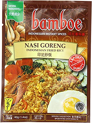 Bamboe Sofortige Gewürze des indonesischen gebratenen Reises Nasi Goreng Packung mit 3 40 Gramm von Bamboe