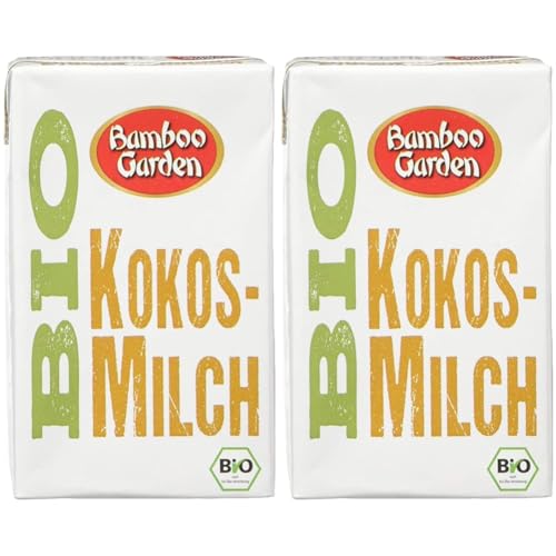 Bamboo Garden Bio Kokosmilch, 250 ml (Verpackungsdesign kann abweichen) (Packung mit 2) von Bamboo Garden