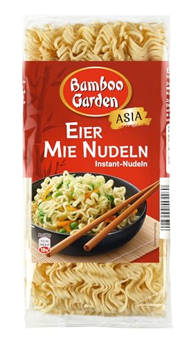 Bamboo Garden - Eier Mie Nudeln | Vegetarische Instant-Nudeln für asiatische Nudelgerichte| Ideal für gebratene Nudeln oder Suppen | Fertig nach 5 Minuten | 250 g im Beutel von Bamboo Garden