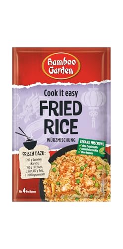 Bamboo Garden - Fried Rice Würzmischung | Gewürz für gebratenen Reis | Für 4 Portionen | Vegan, ohne Hefeextrakte, ohne Aromen | 25 g im Beutel von Bamboo Garden