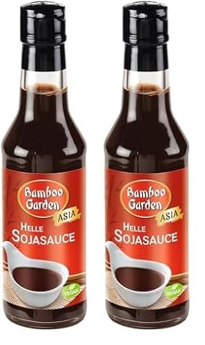 Bamboo Garden - Helle Sojasauce, Asiatische Würzsauce für helleres Fleisch und Fisch, 1 x 150 ml (Verpackungsdesign kann abweichen) (Packung mit 2) von Bamboo Garden