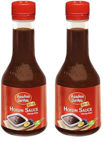 Bamboo Garden - Hoisin Sauce, Süß-würzige Würzsauce zum Marinieren, Auch als Barbecue-Sauce für Gegrilltes, 1 x 200 ml (Verpackungsdesign kann abweichen) (Packung mit 2) von Bamboo Garden