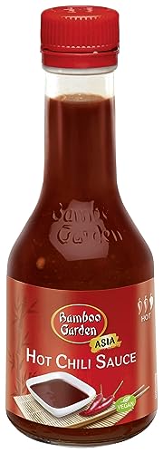 Bamboo Garden - Hot Chili Sauce , Verleiht fernöstlichen Gerichten die typische Schärfe , Vielseitig einsetzbar , 1 x 200 ml (Verpackungsdesign kann abweichen) von Bamboo Garden