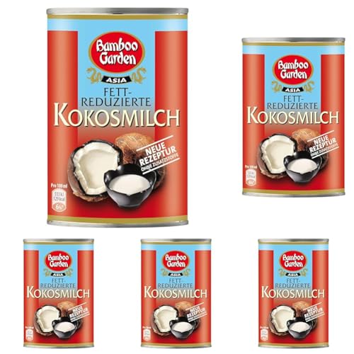 Bamboo Garden Kokosmilch fettreduziert, 5er Pack (1 x 400 ml) von Bamboo Garden