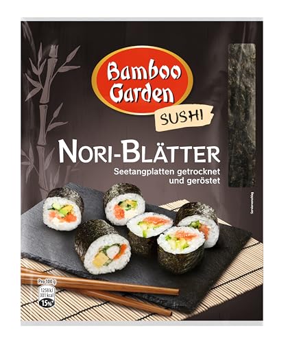 Bamboo Garden Nori-Blaetter Seetangplatten, 14g (Verpackungsdesign kann abweichen) von Bamboo Garden