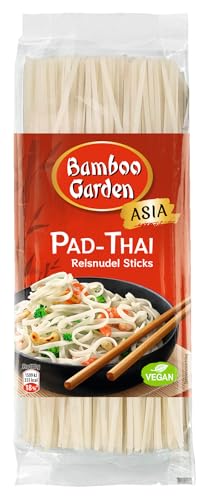 Bamboo Garden - Pad-Thai Reisnudel Sticks , Für traditionelle Nudelgerichte wie Pad-Thai , Vegan , 1 x 300 g (Verpackungsdesign kann abweichen) von Bamboo Garden