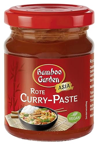 Bamboo Garden - Rote Currypaste , Aus natürlichen Zutaten , Würzige Schärfe für thailändische Curry-Gerichte , 1 x 125 g von Bamboo Garden