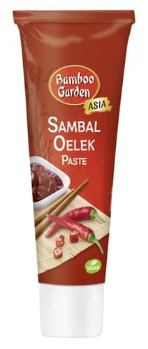 Bamboo Garden - Sambal Oelek Würzpaste | Scharfe Chilipaste für Marinaden und Würzsaucen | Ideal zum Wiederverwenden | Vegan | 45 g in der Tube von Bamboo Garden