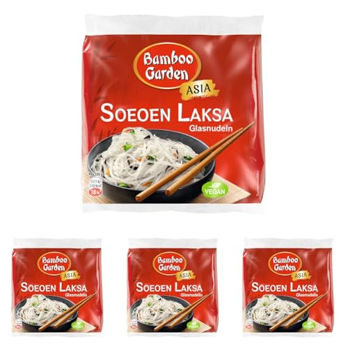 Bamboo Garden Soeoen Laksa Glasnudel, 100 g (Packung mit 4) von Bamboo Garden