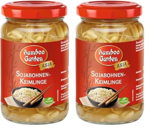 Bamboo Garden Sojabohnenkeimlinge, 330 g, Abtropfgewicht 160 g (Verpackungsdesign kann abweichen) (Packung mit 2) von Bamboo Garden