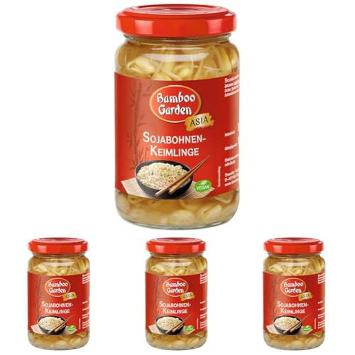 Bamboo Garden Sojabohnenkeimlinge, 330 g, Abtropfgewicht 160 g (Verpackungsdesign kann abweichen) (Packung mit 4) von Bamboo Garden