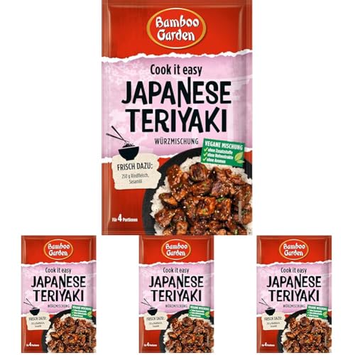 Bamboo Garden - Teriyaki Seasoning Mix, Gewürzmischung für Teriyaki, Für 4 Portionen, Ohne Geschmacksverstärker und Konservierungsstoffe, 1 x 25 g (Verpackungsdesign kann abweichen) von Bamboo Garden