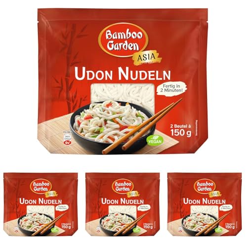 Bamboo Garden Udon Nudeln, vorgekocht, 300 g (Packung mit 4) von Bamboo Garden