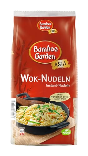 Bamboo Garden - Wok Nudeln | Instant Eier-Nudeln | Einrühren ohne Vorkochen | Für asiatische Wok Gerichte | 250 g im Beutel von Bamboo Garden