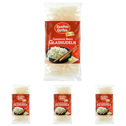 Chinesiche breite Glasnudel, 250 g (Verpackungsdesign kann abweichen) (Packung mit 4) von Bamboo Garden