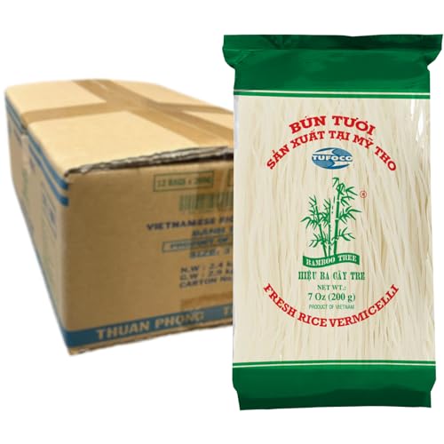 BAMBOO TREE - Frische Reis Vermicelli - 12 X 200 GR - Multipack von Bamboo Tree