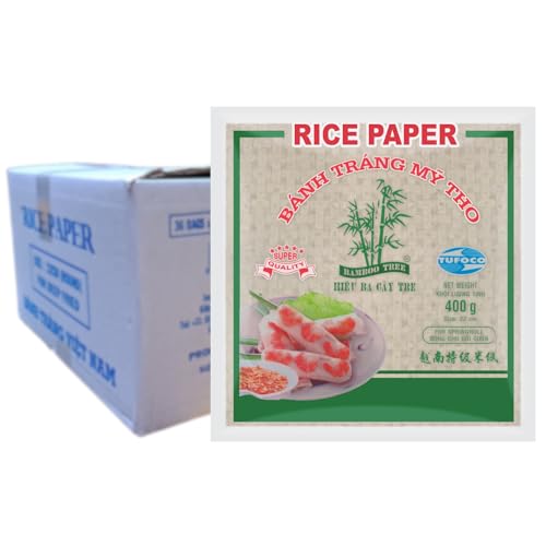 BAMBOO TREE - Reispapier 22Cm. (Sommerrollen) - 36 X 400 GR - Multipack von Bamboo Tree