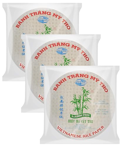 BAMBOO TREE - Reispapier 31Cm. (Sommerrollen) - 1 X 340 GR (Packung mit 3) von Bamboo Tree