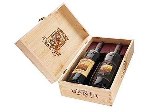 Cassetta da 2 bottiglie: Brunello e Rosso di Montalcino Banfi 2 bottiglie da 0,75 ℓ, Cassetta di legno von Liakai
