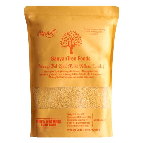 BanyanTree Foods Gelbes Moong Dal (Petite Gelbe Split Linsen) 2kg von BanyanTree Foods