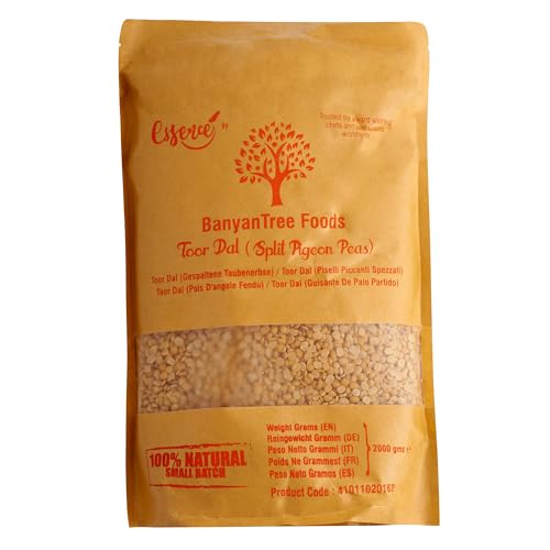 BanyanTree Foods Indore Toor Dal (Pigeon Pea Linsen) 2kg von BanyanTree Foods