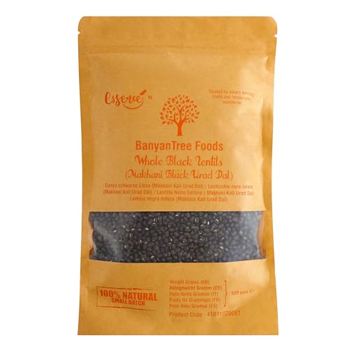 BanyanTree Foods Makhani Schwarz Urad Dal Linsenbohnen (Black Urad Dal) 500g von BanyanTree Foods